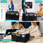 Extra Large Moving Boxes-Moving Bags with Zipper, Carrying Handles and Tag Pocket-Moving Supplies for Space Saving-Totes for Storage - for moving, Storage, Camping and Travel 125L-4 Pack