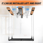 Garage Ceiling Storage Racks,4x4 FT Garage Storage Lift with Secure Lock,Heavyweight Overhead Rack for Easy Up Down,Industrial Elevator System Holds 400 Lbs