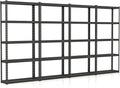 Giantex 4Pcs 5-Tier Storage Shelves, 35.5" x 12" x 72" Height Adjustable Metal Storage Utility Rack Shelf with Anti-Tipping Device, Heavy Duty Garage Shelving for Warehouse, Basement, Kitchen, Black