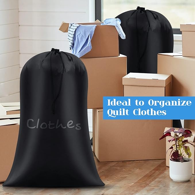 Nuanchu 12 Pcs 40 x 60 Extra Large Laundry Bag Giant Storage Laundry Reusable Multipurpose Bag for Damp Proof Luggage Suitcase Clothes Comforters Furniture Blankets Cover
