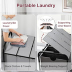 4-Compartment Laundry Cart with Lockable Wheels & Lid 180L Large Wheeled Laundry Basket Heavy-Duty Sorting Organizer for Laundry Room (Grey)