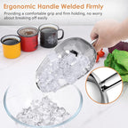TeamFar Ice Scoop 24 oz, Stainless Steel Big Large Scoop, for Sweet Food Popcorn Flour, Healthy & Heavy Duty - Dishwasher Safe