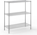 21" Deep x 48" Wide x 54" Height Wire Shelving Kit | 3-Tier | NSF Commercial Storage Rack Unit