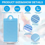 MAOYE Mini Plastic Washing Board for Kids Shirts Clothes Lime Purple