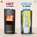 Frost Buddy Universal Can Cooler - Fits all - Stainless Steel Can Cooler for 12 oz & 16 oz Regular or Slim Cans & Bottles - Stainless Steel (Mother Nature)