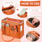 File Tote Bag, Portable File Organizer Box Hanging Filing Box Desktop File Folder Document Storage Organizer with Pockets and Handles