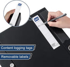 Storage File Boxes A4, 6 Pack Foldable File Box with Clip, 50mm Spine, Plastic Archives Cases with Magnetic Closure, Document File Folder Organizer Storage Filing Box for Office School, Black