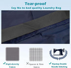 Heavy Duty Laundry Bag 2 Pack XL Nylon Laundry Bags with Straps, Washable Large Dirty Clothes Organizer with Drawstring Closure, Travel Washing Bag Fit a Laundry Hamper or Basket