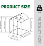 6x4 FT Outdoor Greenhouse, Polycarbonate Raised Base Greenhouses with Heavy-Duty Aluminum Walk-in Green House for Outdoor, Backyard, Patio (6x4 FT)
