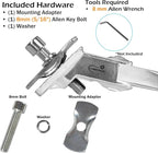Lumintrail Center Mount Bike Kickstand - Fits 24-29 Inch Bicycles - Adult Mountain, Cruiser and Road Bike Kickstand - Quick Adjust Height