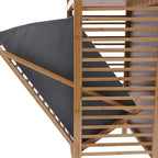 Bamboo Laundry Hamper with 2-Tier Shelves & Tilt Out Basket, Removable Clothes Basket Tower Organizer, Utility Laundry Sorter Cart Rolling with Clothes Hanging Rod for Bathroom