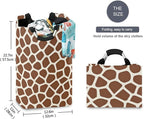 Giraffe Skin Laundry Basket for College Dorm,50L Collapsible Portable Laundry Hamper Storage Basket for Toys Clothes Organizer