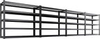 4Pack 59" W Heavy Duty 5-Tier Garage Shelving Unit,2500 lbs Capacity Adjustable Metal Storage Rack, Boltless Steel Shelves for Garage, Basement, Warehouse, Pantry & Kitchen 72"x59"x20",Black
