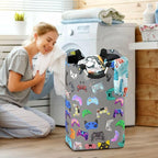 Video Games Laundry Basket for College Dorm,50L Collapsible Portable Laundry Hamper Storage Basket for Toys Clothes Organizer