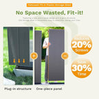 Patiowell 4x8 FT Resin Outdoor Storage Shed with Floor & 2 Windows, Large Plastic Garden Shed with Lockable Door for Backyard, Patio, and Lawn, Gray (Fit-it Shed)