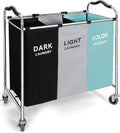Laundry Basket Sorter,240L Laundry Blanket Cart with Wheels, 16 X 30 X 35 inch Large Laundry Hamper Bag Bin for Dirty Clothes,Toys,Towels in Laundry Room,Bathroom, Closet Organizers & Storage-GREEN