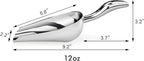 New Star Foodservice 1028515 Stainless Steel Bar Ice Flour Utility Scoop, 12-Ounce