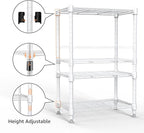 450 lbs Wire Storage Shelving 3-Tier Utility Shelving Unit Steel Organizer Wire Rack for Home,Kitchen,Office,White (11.8" D x 17.7" W x 26.4" H)