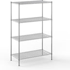 24" Deep x 48" Wide x 74" Height Wire Shelving Kit | 4-Tier | NSF Commercial Storage Rack Unit