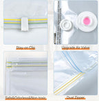 Vacuum Storage Bag with Rechargeable Cordless Pump, 15 Pack Vacuum Seal Space Saver Bags for Clothing Clothes Travel Home