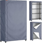 Large Wire Shelving Cover 48" W x 24" D x 72" H, 600D Oxford Waterproof Rack Cover with Storage Pocket, Heavy Duty Dustproof Shelf Unit Protector Guard for Warehouse & Garage