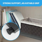 Adjustable Locker Organizer Shelf, 30LB Load-Bearing Metal Locker Shelf for Schools, Offices, Gyms, Locker Shelf Expandable to Fit Your Locker 11-18” (1, Black)