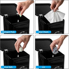 DreamsEden Laundry Lint Bin with Brush, Magnetic Wall Mount Container, 7 x 10 inch Steel Lint Collector 3.5L Storage Holder Organizer for Dryer Sheets Wool Balls Laundry Pods (Black)
