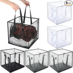 Zopeal 6 Pack Popup Laundry Hamper 13 Inch Collapsible Laundry Baskets with Handles Mesh Clothes Baskets Portable Single Layer Foldable Clothes Hamper Square Bin for Washing (Multicolor,Single-layer)