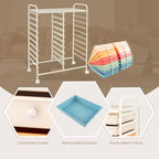GOFLAME 20-Drawer Rolling Storage Cart, Multifunctional Art Craft Organizer Cart, Mobile Utility Storage Cart with Removable Drawers & Lockable Wheels, Craft Cart for Home Office School, Macaron Color
