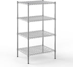 24" Deep x 30" Wide x 54" Height Wire Shelving Kit | 4-Tier | NSF Commercial Storage Rack Unit
