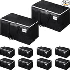 Extra Large Moving Boxes-Moving Bags with Zipper, Carrying Handles and Tag Pocket-Moving Supplies for Space Saving-Totes for Storage - for moving, Storage, Camping and Travel 93L-10 Pack