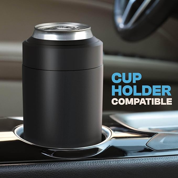 Frost Buddy Universal Buddy Can Cooler - Fits All - For Regular 12 & 16 oz or Slim-Size Bottles - Insulated Double-Walled Stainless Steel (Emerald Elegance)