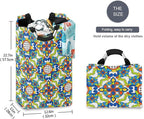 Mexico Talavera Tiles Laundry Basket for College Dorm,50L Collapsible Portable Laundry Hamper Storage Basket for Toys Clothes Organizer