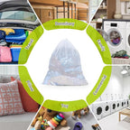 OTraki Ex-Large Mesh Laundry Bag 36x43 Inch Drawstring Laundry Wash Bags 2 Pack Dirty Clothes Net Laundry Bag Heavy Duty Travel Storage Organize Bag Don't Drying, Melting 140-176℉ White