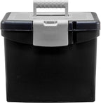 Storex File Storage Box Translucent Storage Lid, Black 1-Pack (61504F01C)