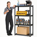 4-Tier Metal Garage Shelving Heavy Duty Adjustable Storage Shelves 2000lbs Capacity Steel Shelving Units Tool Rack Corner Shelf for Equipment & Tools (27.6" W × 13.8" D × 59.1" H)