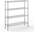 14" Deep x 48" Wide x 54" Height Wire Shelving Kit | 4-Tier | NSF Commercial Storage Rack Unit