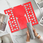 T Shirt Folder Clothes Folding Board, CollapsiblePlastic Laundry Aid, Adjustable SpeedFlip Organizer, Household Liner SorterOrganiser, for Clothing Easy Fast Home Travel Dorm Organization