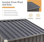 Vongrasig 5 x 3 x 6 FT Outdoor Storage Shed, Metal Tool Shed Clearance Garden Steel Shed with Side Window and Lockable Door Waterproof Tool Shed for Backyard Patio, Lawn (Gray)