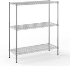 18" Deep x 48" Wide x 54" Height Wire Shelving Kit | 3-Tier | NSF Commercial Storage Rack Unit