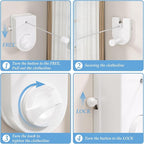 Danpoo Retractable Clothesline for RV, Laundry Room & Outdoor Yard - Heavy Duty Anti-Sag Wall Mounted Clothes Drying Line with Stainless Steel Rope