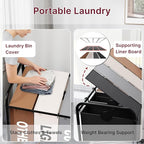 4-Compartment Laundry Cart with Lockable Wheels & Lid 180L Large Wheeled Laundry Basket Heavy-Duty Sorting Organizer for Laundry Room (Multicolor)