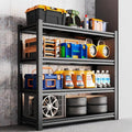 45''W/20''D Garage Shelving Heavy Duty 4-Tier Adjustable Storage Shelves Unit,2800 LBS Metal Utility Rack Shelf for Industries, Warehouses, Basement,Black (54.3''H x 45.3''W x 19.7''D)