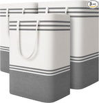 3 Pack Large Laundry Baskets, Laundry Hampers, Freestanding Waterproof Collapsible Clothes Bag with Extended & Reinforced Handles - Clothes Basket for Dorm, Bathroom, Home (75L)