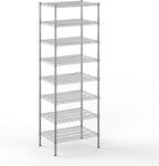 21" Deep x 30" Wide x 86" Height Wire Shelving Kit | 8-Tier | NSF Commercial Storage Rack Unit