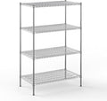 24" Deep x 42" Wide x 64" Height Wire Shelving Kit | 4-Tier | NSF Commercial Storage Rack Unit
