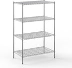 24" Deep x 42" Wide x 64" Height Wire Shelving Kit | 4-Tier | NSF Commercial Storage Rack Unit