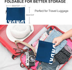 Laundry Bag, Travel Laundry Bag Machine Washable Dirty Clothes Organizer, Large Enough to Hold 4 Loads of Laundry, Easy Fit a Laundry Hamper or Basket (Wine+Navy, 24" x 36")