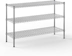 18" Deep x 54" Wide x 34" Height Wire Shelving Kit | 3-Tier | NSF Commercial Storage Rack Unit