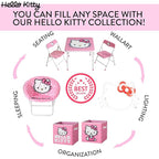 Sanrio Hello Kitty Pop-Up Hamper,Collapsible Laundry Basket with Durable Handles,Lightweight Storage Bin for Kids' Bedroom, Nursery, or Playroom,Pink